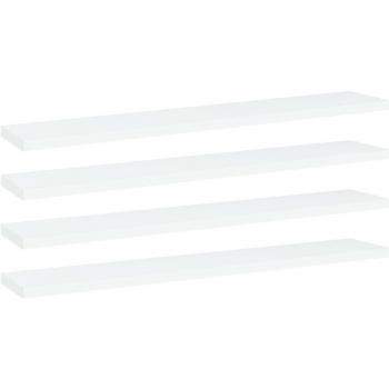 Ripiani per Libreria 4pz Bianc60x10x1,5 cm Legno Multistrato 79633