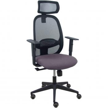 Sedia Cilanco nera con sedile bali grigio scuro