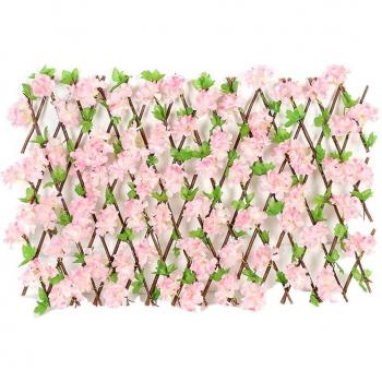 Garden Decoration Trellis with Faux Flower Leaves