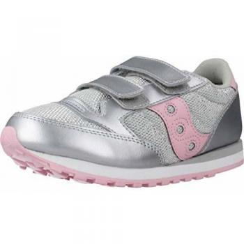 Girls’ 33” Saucony Jazz Double HL in Silver Metallic Pink