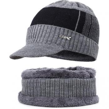 Gorro de esquí con bufanda y pasamontañas para invierno