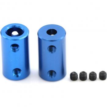 Taladro Flex 5mm‑8mm – Eje Acoplamiento Azul con Tornillo para Imprenta 3D