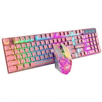 Wireless Mechanical Keyboard and RGB Gaming Mouse Combo