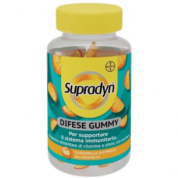 Supradyn Difese Gummy Integratore Multivitaminico con Vitamina C, D e Zinco per Difese Immunitarie degli adulti, Gusto Arancia, 60 Caramelle Gommose