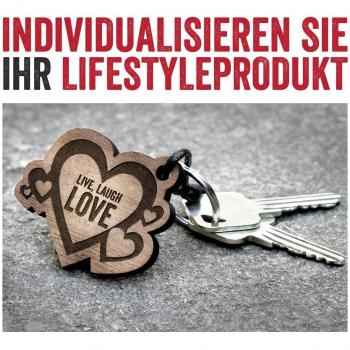 Persönlicher Holz‑Anhänger „Geburtstagsgruß“