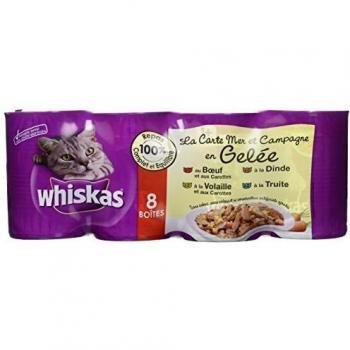 8x390g Whiskas La Carte La Carte Mer et Campagne en gelée