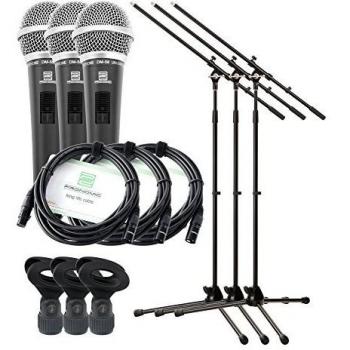Pronomic DM-58 Vocal Mikrofon 3er Starter Set