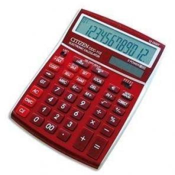 Citizen Calcolatrice Desktop CCC112RDWB Rosso Lucido