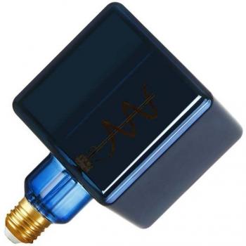 SCHIEFER LumenCube 4 W – Blaue LED‑Filamentlampe E27, dimmbar