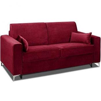 Jackson 120 cm Convertible – Matelas Comfort BULTEX® en velours rouge
