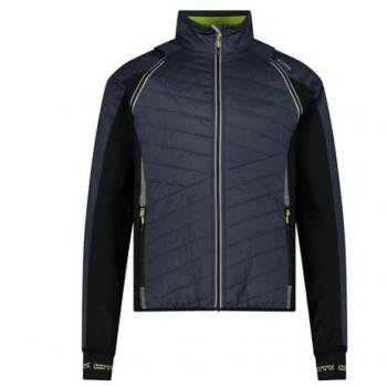 Giacca CMP Uomo Softshell Impermeabile con Maniche Staccabili Titanio-Nero Taglia 50