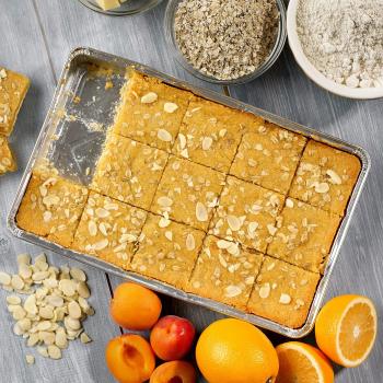 Handmade Apricot Orange Almond Vegan Cake Piece