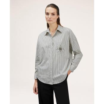 Top Rayas Bordado Oversize Motivo