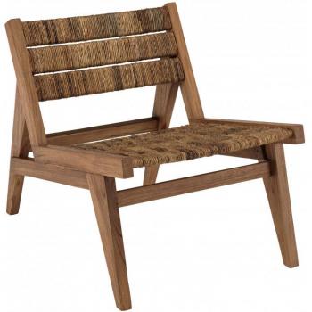 Fauteuil en Teck Recyclé Tissé Sixtine
