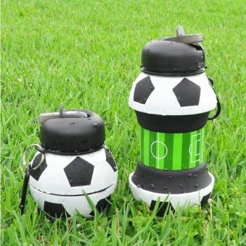 Reise-Sportflasche mit Stroh für Fußballfans
