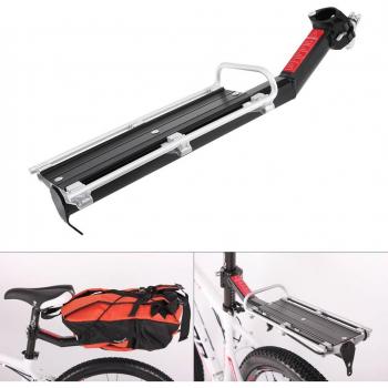 Black Bicycle Rear Luggage Shelf – Aluminum Alloy