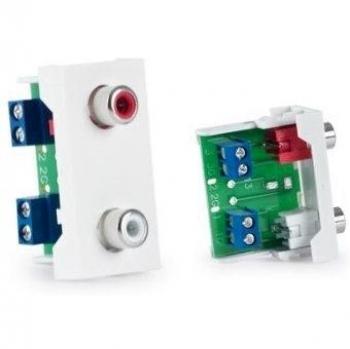 Plateau de connexion audio Fonestar avec deux connecteurs RCA