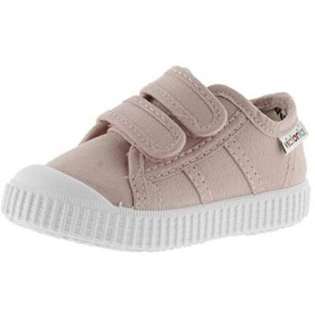 Baskets enfants Victoria 1915 Scratchs Toile Rose