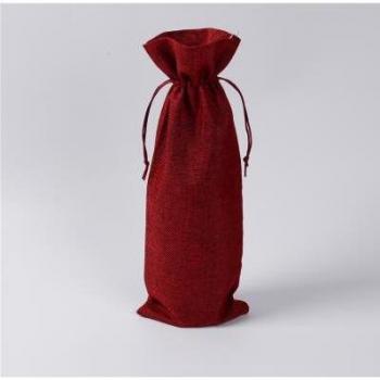 Rotwein-Bündel-Leinentasche, Größe: 15x40