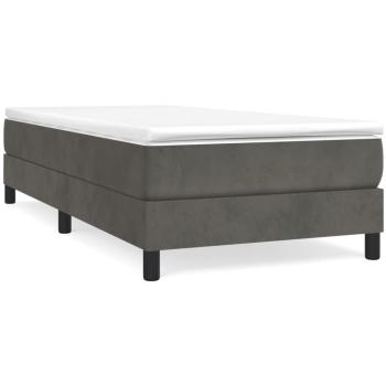 Twin Dark Gray Velvet Bed Frame – Vida XL Box Spring Style