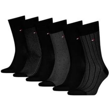 Tommy Hilfiger Socken TH MEN SOCK 6P TIN GIFTBOX BIRDSEYE (Box, 6-Paar) mit gesticketem Flag-Label