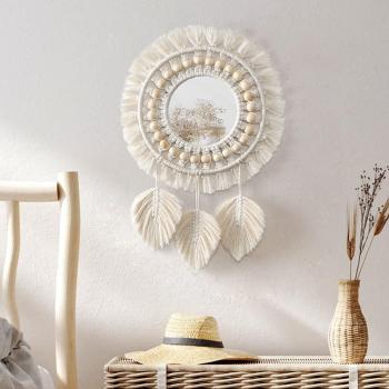 Bohemian Style Round Mirror