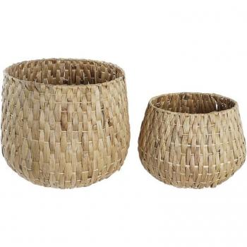 Conjunto de Macetas de Fibra Natural DKD