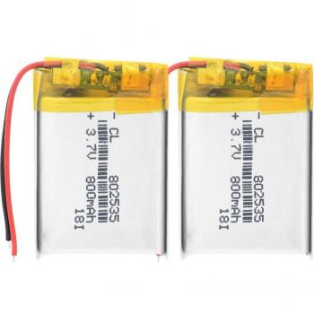 Batterie lithium 3.7V 800mAh 802535 pour appareils multimédias et GPS