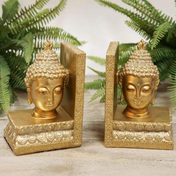 Temple Gold Buddha Bookends