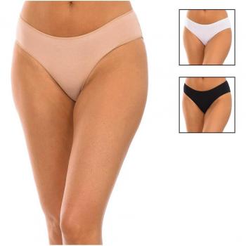Driepack microvezel slips voor dames Q-EN905 L multicolor