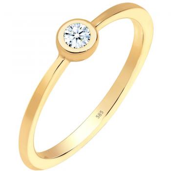 DIAMORE Damen‑Verlobungsring 0,06 ct in 585 Gold