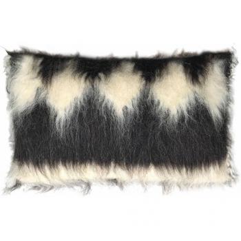 Laine Noire Rectangle Losange 40x70 – Produit Malagoon