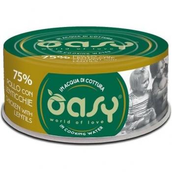 Oasy Cat More Love Pollo con Lenticchie Lattina 70 g