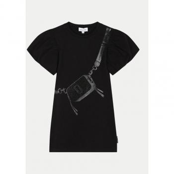 Robe Manches Courtes Fille 6A Noir Marc Jacobs