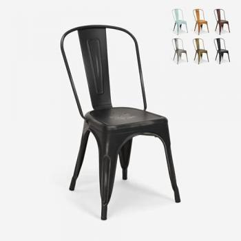 Sillas shabby chic de metal estilo industrial