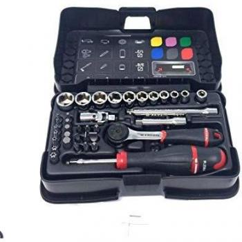 Set di Chiavi a Ratta e Bussole 1/4 Esagonali Metriche