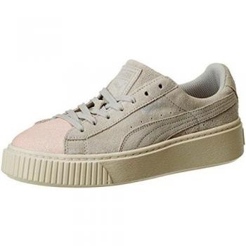 PUMA Suede Platform Glam Jr, Sneakers Basses Mixte Enfant, Rose