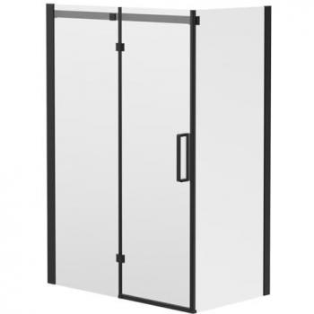 Wholesale Domestic 1400mm x 800mm Matt Black Shower Door Enclosure