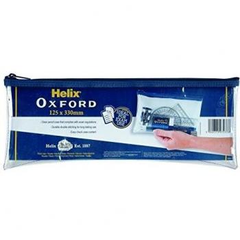 Helix Oxford Clear Pencil Case 330mm
