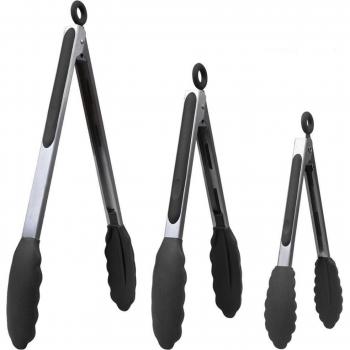 3Pcs Silicone Baking Tongs