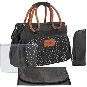 Badabulle Wickeltasche Boho Schwarz Karamell