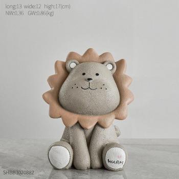 Adorable Resin Lion for Children's Bedroom