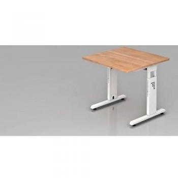 HAMMERBACHER Schreibtisch VOS08 80cm Nussbaum/Weiß