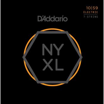 D'Addario NYXL1059 Nickel Wound, Regular Light, 10-59 (7-Strin...