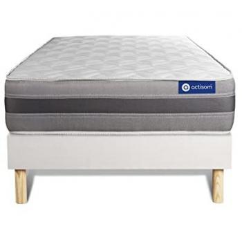 Somier Actisom Blanco + Colchón Látex Visco 80×190 – 5 Áreas de Alivio