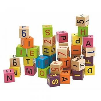 Woody Buchstaben‑ und Zahlenset – Hape International Holzbauklötze