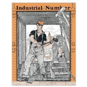 Edward Penfield Industrial Number Worker – Classic Orange Print (18×24)