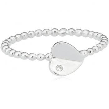 Cai Elegant Ring für Damen, 925 Sterling Silber, Rhodiumpflege, weißes Zirkonia 135270001