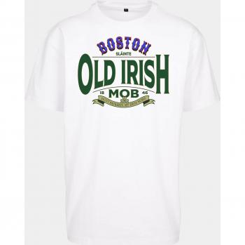 Mister Tee Maglietta Old Irish Mob Oversize 5XL Bianca