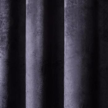 Sienna Home Capri Supersoft Velvet Lined Eyelet Curtains, Charcoal Grey